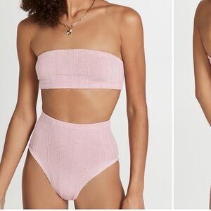 Hunza G Edie Nile Bikini Set, Dusty Pink, One size. Good condition!